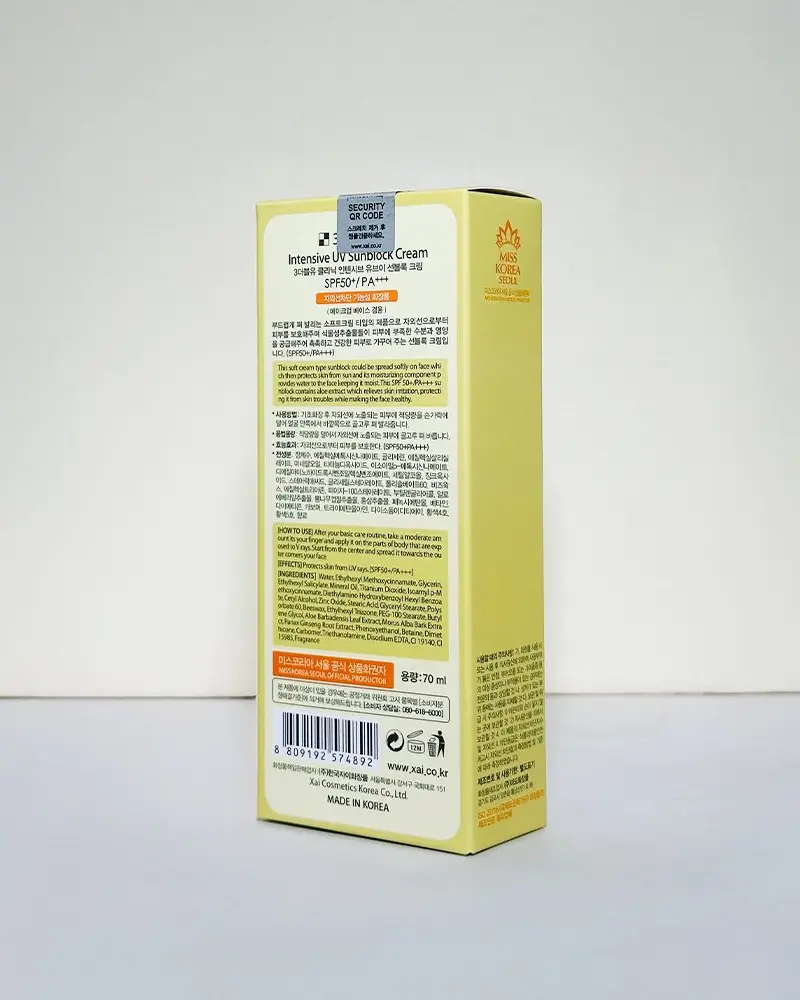 3w Clinic Intensive UV Sunblock Cream